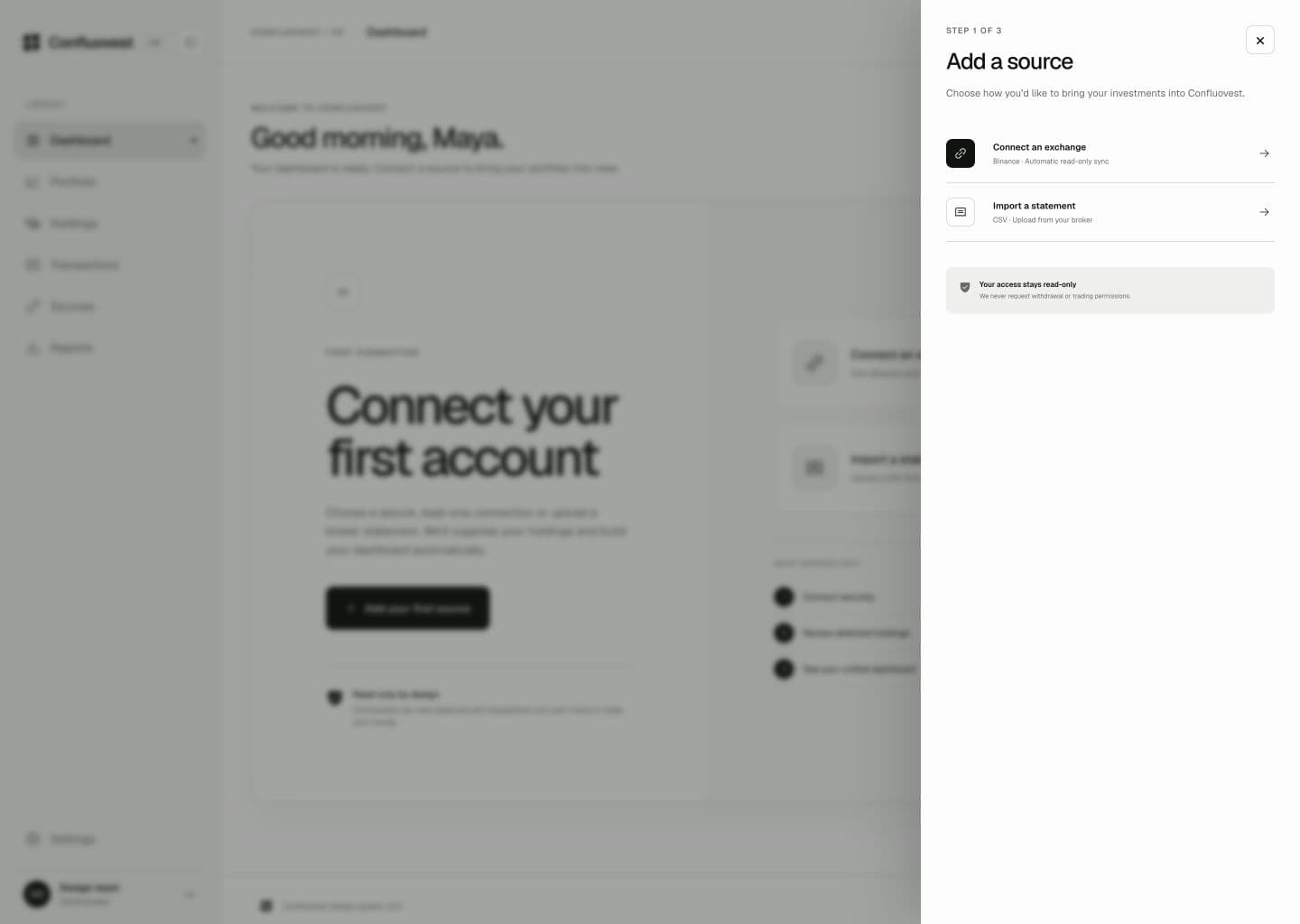 Confluovest product screen for this documentation guide